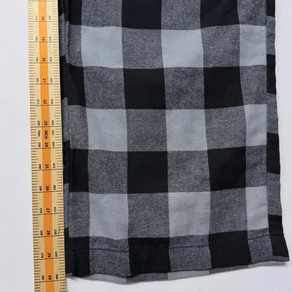Sonoma Mens XXL Essential Flannel Pajama Pant Grey Black Buffalo Plaid NEW